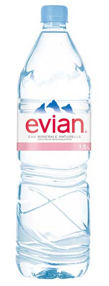 evian bottled water